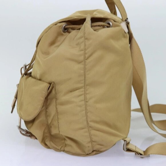 PRADA Backpack Nylon Beige Auth 73873 - Picture 4 of 16
